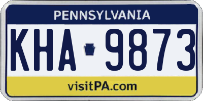 PA license plate KHA9873
