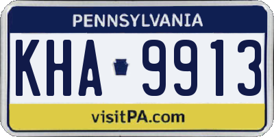 PA license plate KHA9913