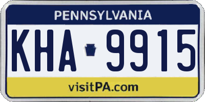 PA license plate KHA9915