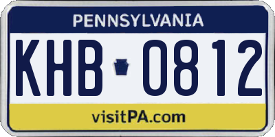 PA license plate KHB0812