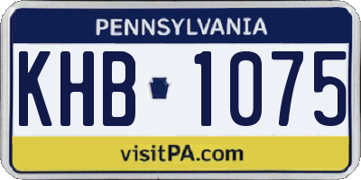 PA license plate KHB1075
