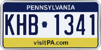 PA license plate KHB1341