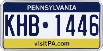PA license plate KHB1446