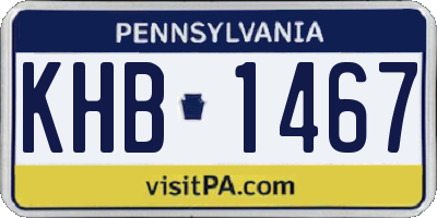 PA license plate KHB1467
