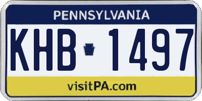 PA license plate KHB1497