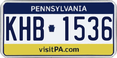 PA license plate KHB1536