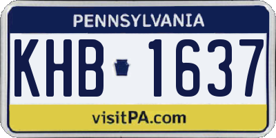 PA license plate KHB1637