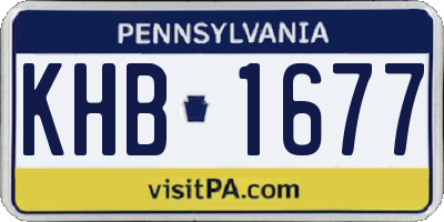 PA license plate KHB1677