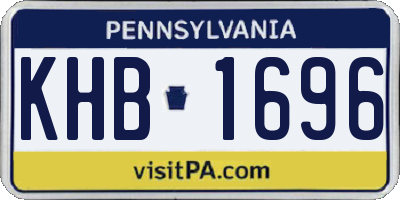 PA license plate KHB1696