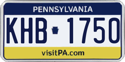 PA license plate KHB1750