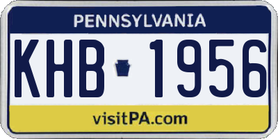 PA license plate KHB1956