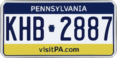 PA license plate KHB2887