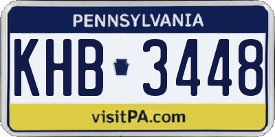 PA license plate KHB3448