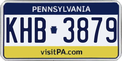 PA license plate KHB3879