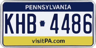 PA license plate KHB4486
