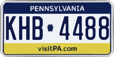 PA license plate KHB4488