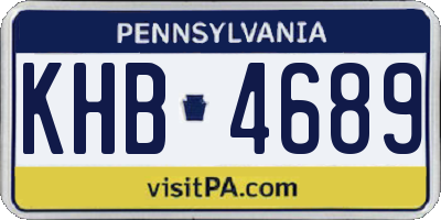 PA license plate KHB4689