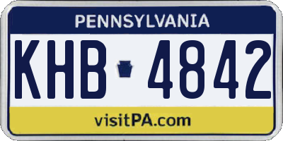PA license plate KHB4842