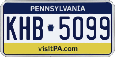 PA license plate KHB5099