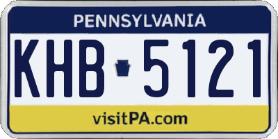 PA license plate KHB5121