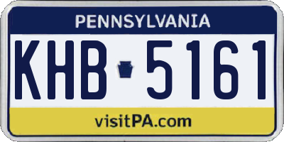 PA license plate KHB5161