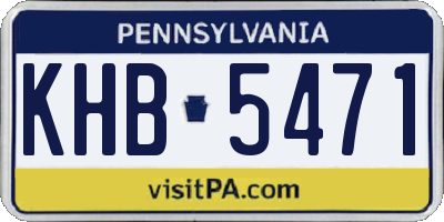 PA license plate KHB5471
