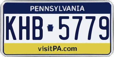 PA license plate KHB5779