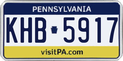 PA license plate KHB5917