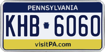 PA license plate KHB6060
