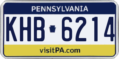 PA license plate KHB6214