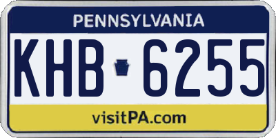 PA license plate KHB6255
