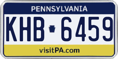 PA license plate KHB6459