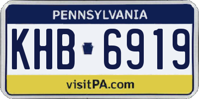 PA license plate KHB6919