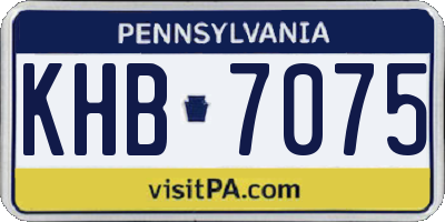 PA license plate KHB7075