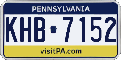 PA license plate KHB7152