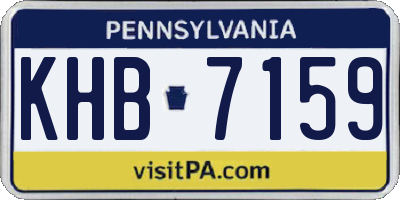 PA license plate KHB7159
