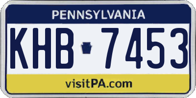 PA license plate KHB7453