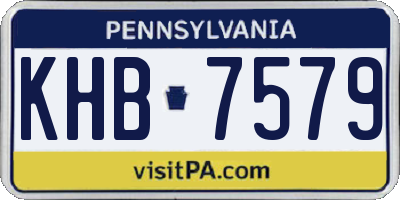 PA license plate KHB7579
