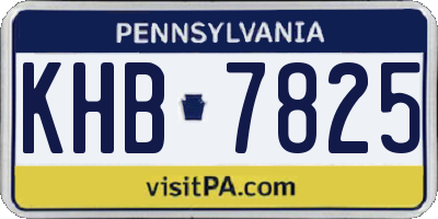 PA license plate KHB7825