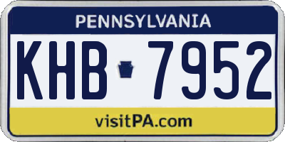 PA license plate KHB7952