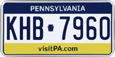 PA license plate KHB7960