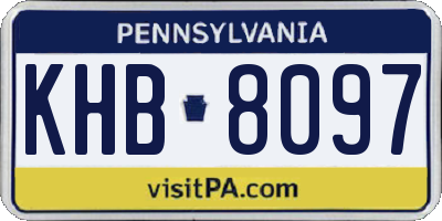 PA license plate KHB8097