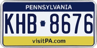 PA license plate KHB8676