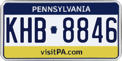 PA license plate KHB8846
