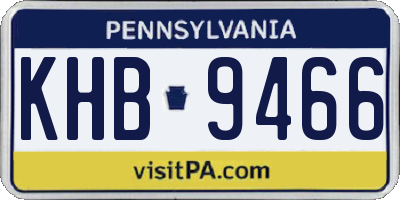 PA license plate KHB9466