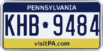 PA license plate KHB9484