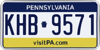 PA license plate KHB9571