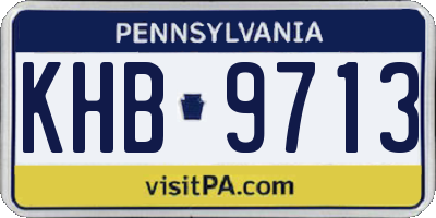 PA license plate KHB9713