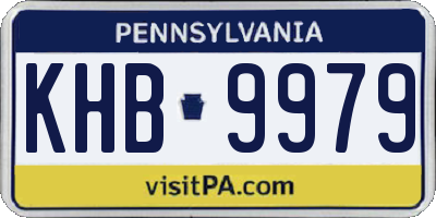 PA license plate KHB9979