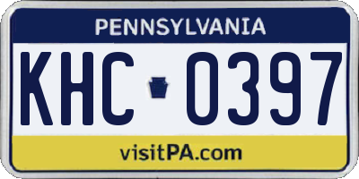 PA license plate KHC0397